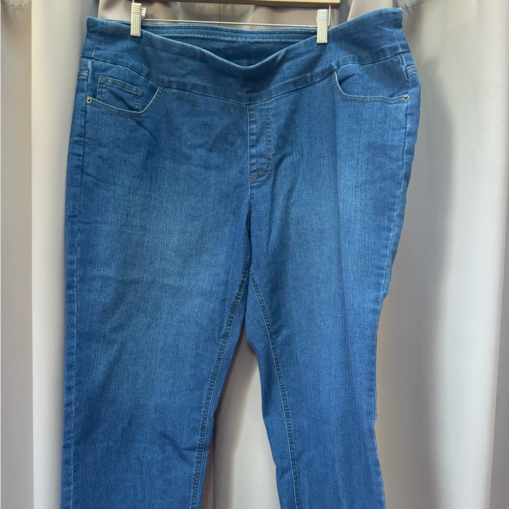 Denim and Co pull on stretch cropped